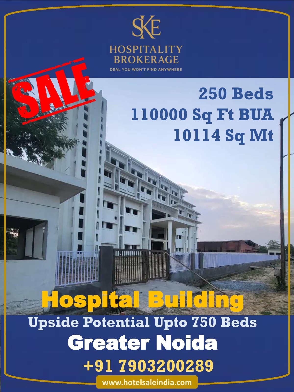 250 Beds Brownfield Hospital Project Sale Greater Noida